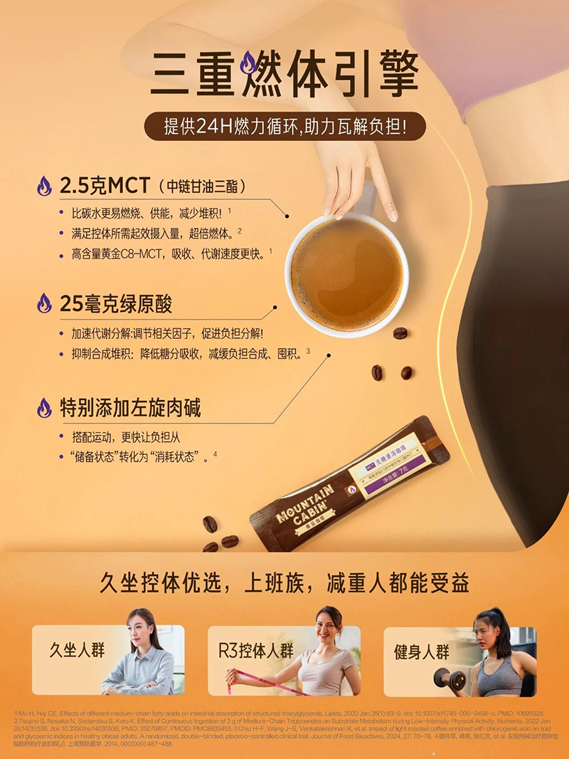 美乐家Mountain Cabin MCT无糖速溶咖啡