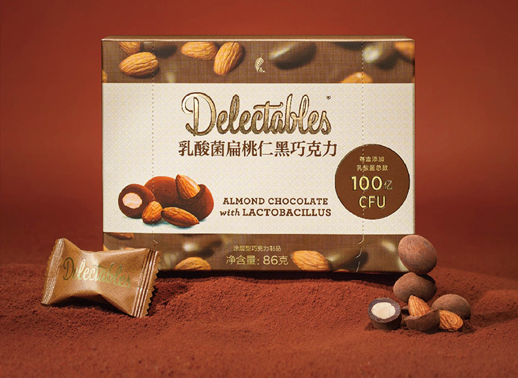 美乐家乳酸菌扁桃仁黑巧克力（47%可可含量）